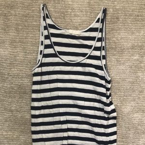 Blue/ white striped tank